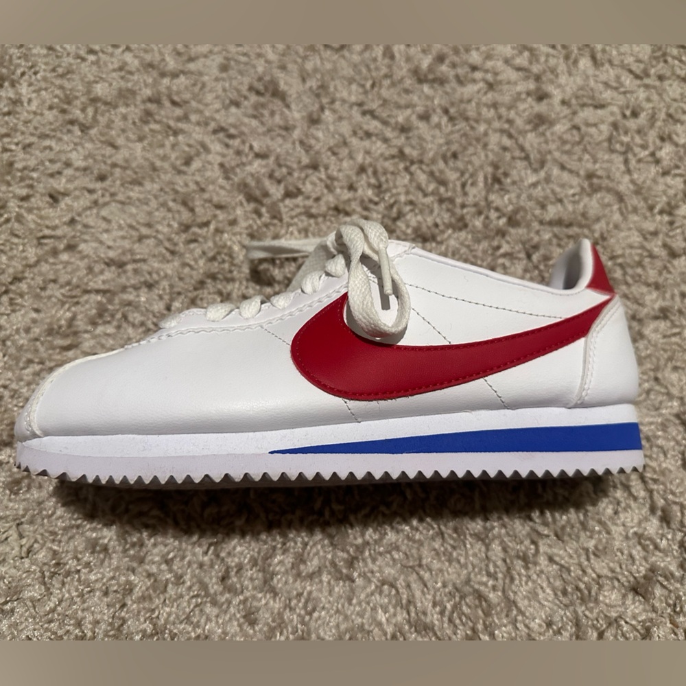 Nike Cortez White, Red and blue